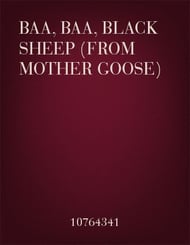 Baa, Baa, Black Sheep Two-Part choral sheet music cover Thumbnail